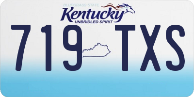 KY license plate 719TXS