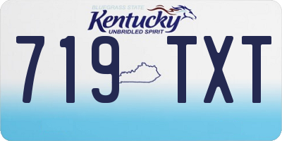 KY license plate 719TXT