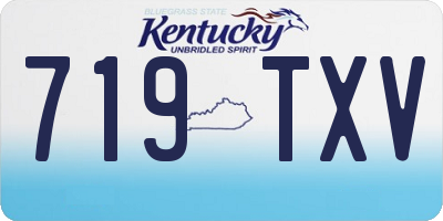 KY license plate 719TXV
