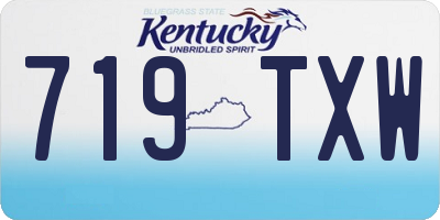 KY license plate 719TXW