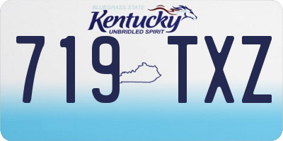 KY license plate 719TXZ