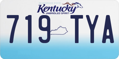 KY license plate 719TYA