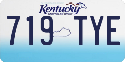 KY license plate 719TYE