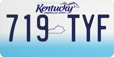 KY license plate 719TYF