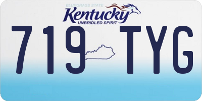 KY license plate 719TYG