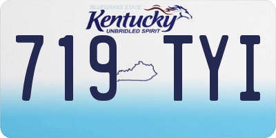 KY license plate 719TYI