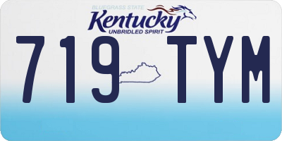 KY license plate 719TYM