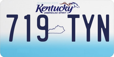 KY license plate 719TYN