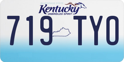 KY license plate 719TYO
