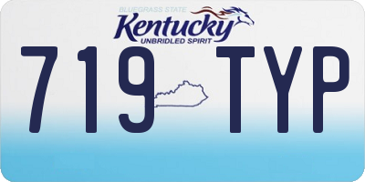 KY license plate 719TYP