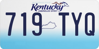 KY license plate 719TYQ