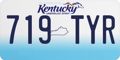 KY license plate 719TYR