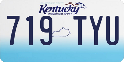KY license plate 719TYU