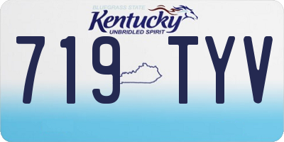 KY license plate 719TYV