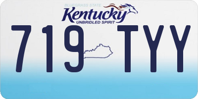 KY license plate 719TYY