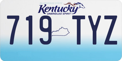 KY license plate 719TYZ