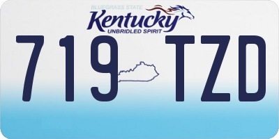 KY license plate 719TZD