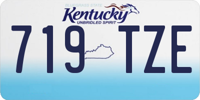 KY license plate 719TZE
