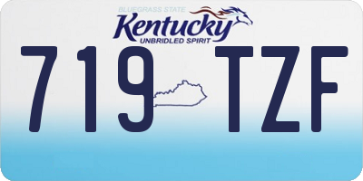 KY license plate 719TZF