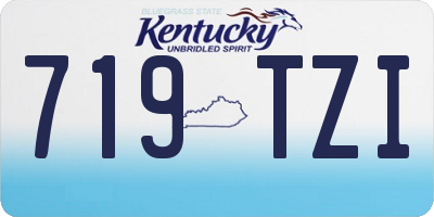 KY license plate 719TZI