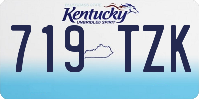 KY license plate 719TZK
