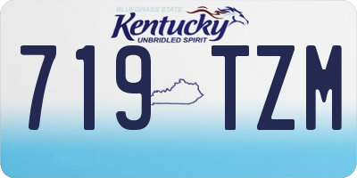 KY license plate 719TZM