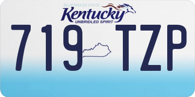 KY license plate 719TZP