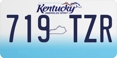 KY license plate 719TZR