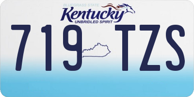 KY license plate 719TZS
