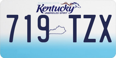 KY license plate 719TZX