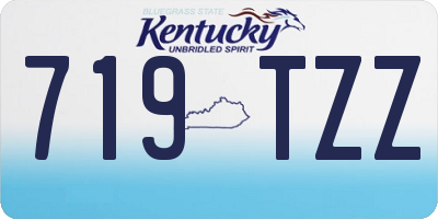 KY license plate 719TZZ