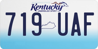 KY license plate 719UAF