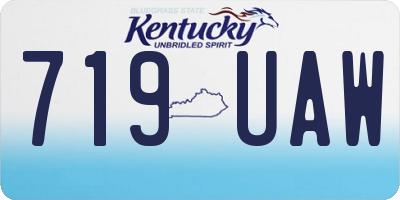 KY license plate 719UAW