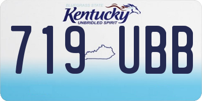 KY license plate 719UBB