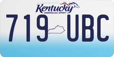 KY license plate 719UBC