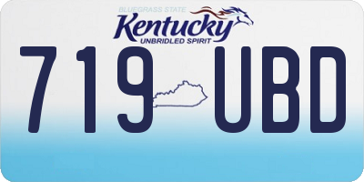 KY license plate 719UBD