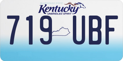 KY license plate 719UBF