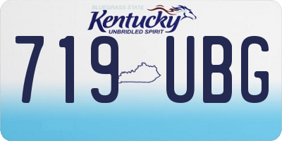 KY license plate 719UBG