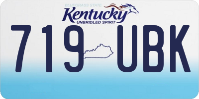 KY license plate 719UBK