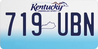 KY license plate 719UBN