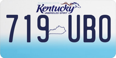 KY license plate 719UBO