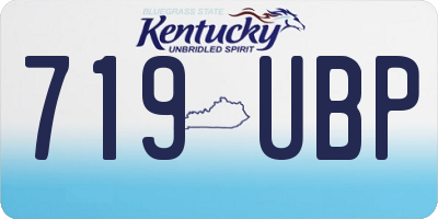 KY license plate 719UBP