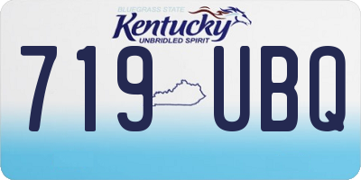 KY license plate 719UBQ