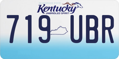 KY license plate 719UBR
