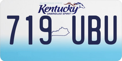 KY license plate 719UBU