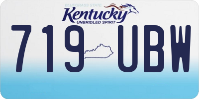 KY license plate 719UBW