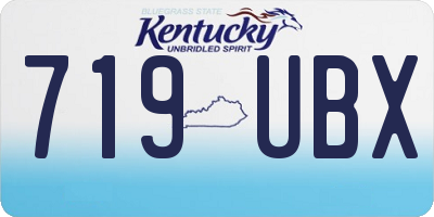 KY license plate 719UBX