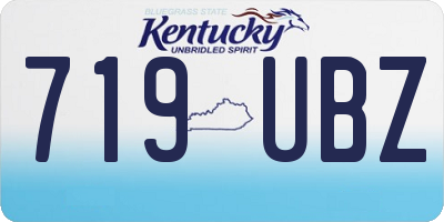 KY license plate 719UBZ