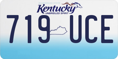 KY license plate 719UCE