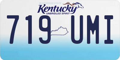 KY license plate 719UMI